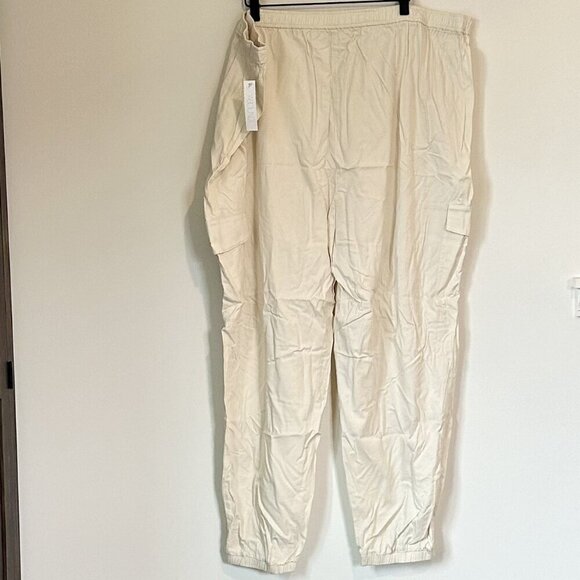 NWT Abound by Nordstrom Ivory Dove Elastic Waist Pull-On Cargo Pants - 3X - Picture 7 of 7